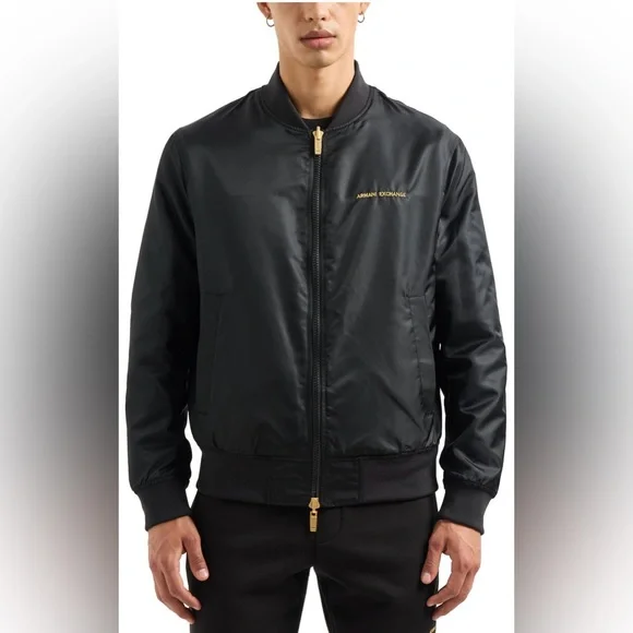 ARMANI EXCHANGE DRAGON EMBROIDERY BLACK JACKET - Picture 7 of 8
